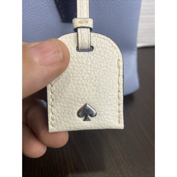 Kate Spade Satchel Refined Grain Leather Small Top Zip Handbag (Blue) - Picture 2 of 13